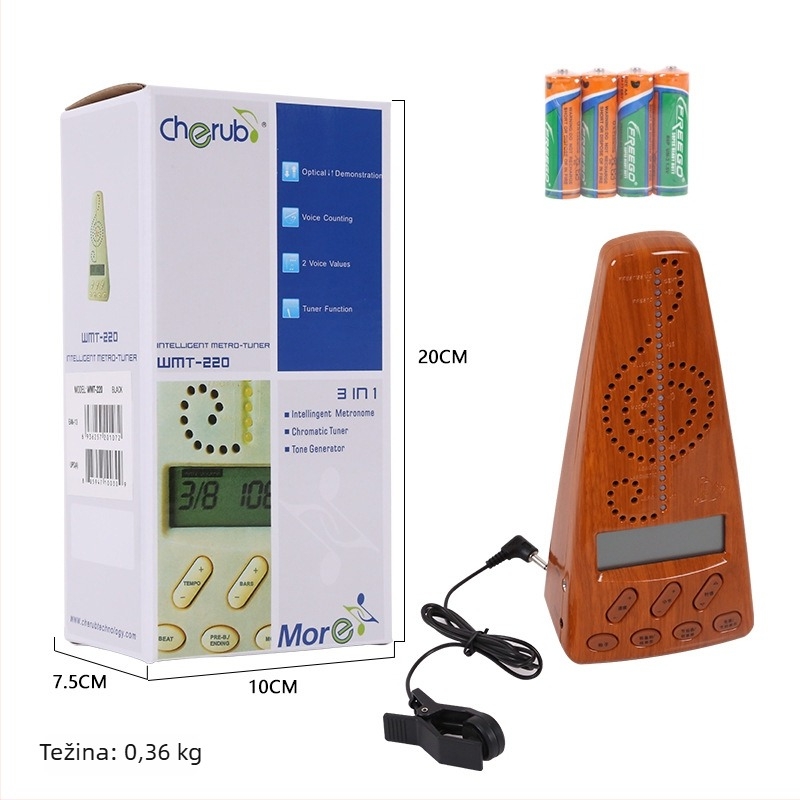 Metronom Little Angel WMT220 elektronički metronom za klavir, udaraljke i vokalni ritam (Model WMT220; Marka Little Angel; Materijal ABS; Kategorija Metronom; Primjena: Glazbeni instrument)