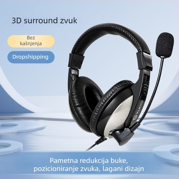Žičane gaming slušalice s 40 mm zvučnicama, USB priključak, kabel 1,8 m, frekvencijski odziv 20–20 kHz, ugrađeni mikrofon