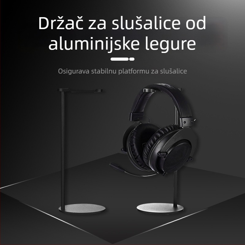 Stalak za slušalice od aluminijske legure - model 02, za razne slušalice, prilagođeno uzorak, praktičan i stilski