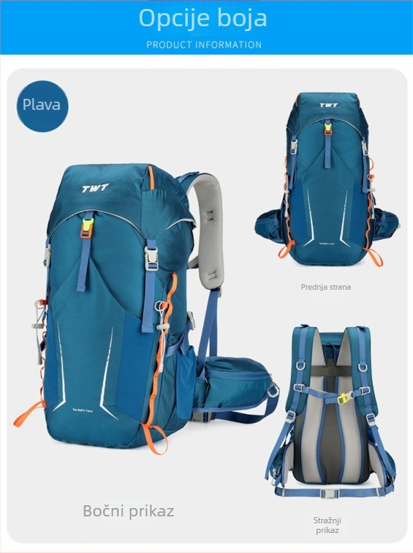 Planinski ruksak, unisex, vodootporan, prozračan, otporan na vlagu, s jastučastim trakama