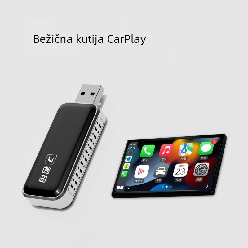 Kutija za automobilsku povezanost U2+ — Bežični CarPlay za Apple, USB Plug-In, aluminijska legura, dual-core, 1GB RAM