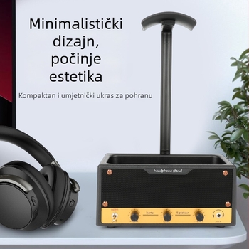 Držač za slušalice - Višenamjenski, Pokretni, Skladištenje; Materijal: Plastika; Instalacija: Na radnoj površini
