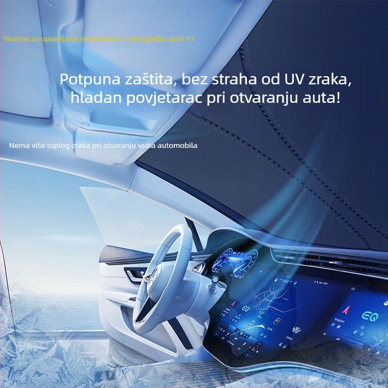 Unutarnja auto sjenila za Xiaomi SU7 – prednja ploča za toplinsku izolaciju, aluminijska folija, prilagodljivo, moguć tisak logotipa