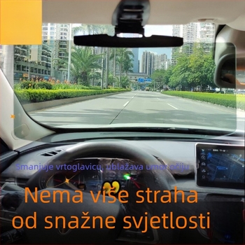 Naočale za vozačevu noćnu vidljivost s anti-glare i polarizatorom, materijal ABS smola, težina 280 g, ugradnja karticom, opća kompatibilnost, poslovni stil