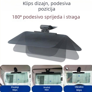 Naočale za vozačevu noćnu vidljivost s anti-glare i polarizatorom, materijal ABS smola, težina 280 g, ugradnja karticom, opća kompatibilnost, poslovni stil