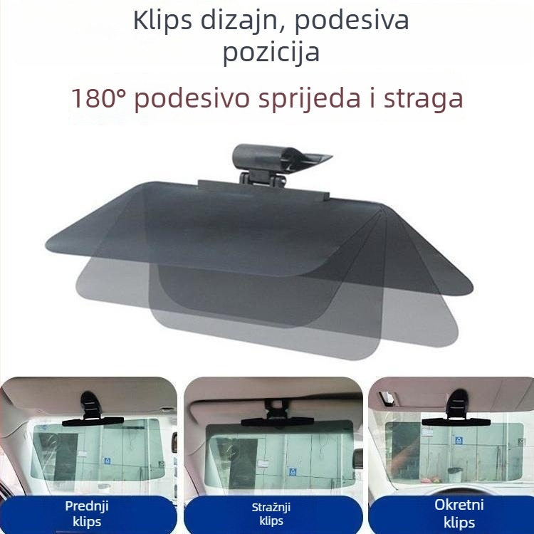 Naočale za vozačevu noćnu vidljivost s anti-glare i polarizatorom, materijal ABS smola, težina 280 g, ugradnja karticom, opća kompatibilnost, poslovni stil