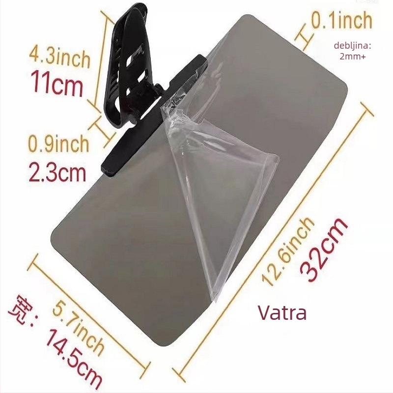 Naočale za vozačevu noćnu vidljivost s anti-glare i polarizatorom, materijal ABS smola, težina 280 g, ugradnja karticom, opća kompatibilnost, poslovni stil