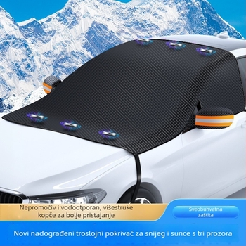 Polu-krov za automobil, univerzalni, Oxford materijal, magnetsko učvršćivanje, prednji štit, minimalistički stil