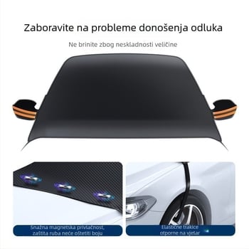 Polu-krov za automobil, univerzalni, Oxford materijal, magnetsko učvršćivanje, prednji štit, minimalistički stil