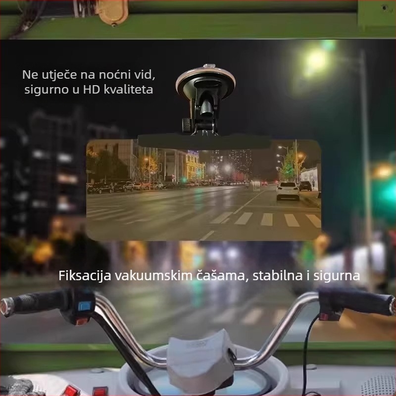 Automobilski vizir za sunce s anti‑zamagljenjem – dan i noć, pričvršćivanje vakuumskom čašicom, univerzalna prilagodba, jednostavan stil (Pričvršćivanje vakuumskom čašicom; Univerzalna prilagodba; Automobilsko staklo; Jednostavan stil; Anti‑zamagljivanje)