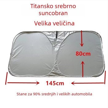 Tvornicki prilagođeni auto suncobran s teleskopskim postavljanjem, materijal traka, opća kompatibilnost, mogućnost ispisa logotipa
