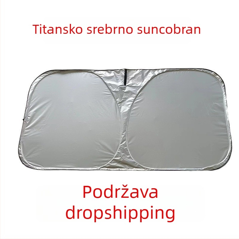 Tvornicki prilagođeni auto suncobran s teleskopskim postavljanjem, materijal traka, opća kompatibilnost, mogućnost ispisa logotipa