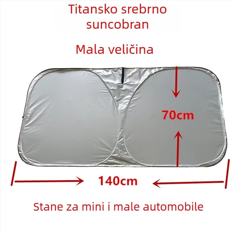 Tvornicki prilagođeni auto suncobran s teleskopskim postavljanjem, materijal traka, opća kompatibilnost, mogućnost ispisa logotipa