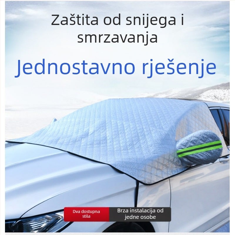 Pokriće prednjeg stakla - teleskopsko, otporno na smrzavanje i snijeg, za vanjsku upotrebu, univerzalno (Materijal: aluminijska folija; Ugradnja: teleskopka; Vzor: mreža)