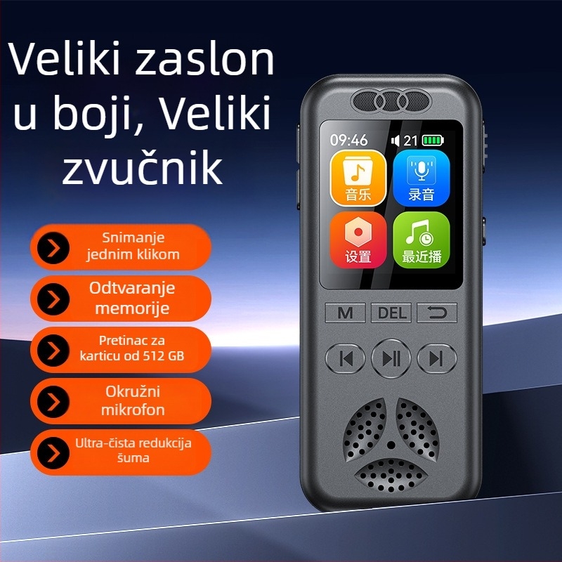 SU7 pametna olovka za snimanje s izuzetno dugim vremenom snimanja, velikim kolor zaslonom, snažnim zvučnikom, HD redukcijom buke, velikom kapacitetom, prijenosni uređaj za snimanje