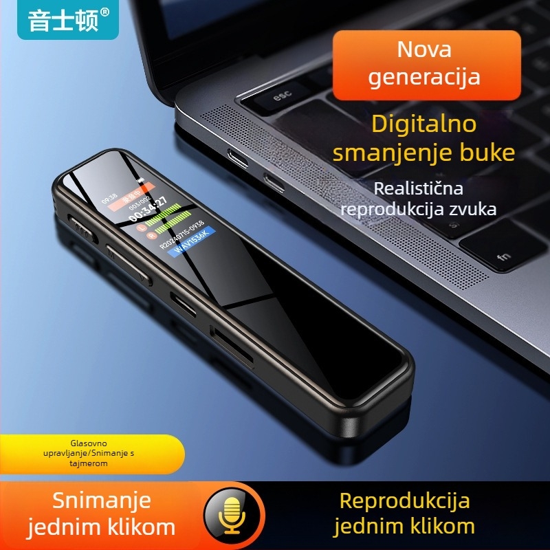 A20S Prijenosni diktofon s HD smanjenjem buke, dvostruki mikrofon, 36 sati snimanja, MP3/WAV, za pravnike