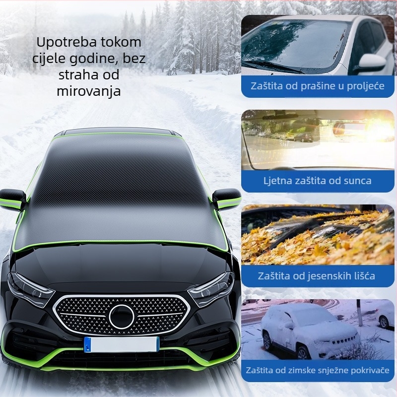 Prednja zaštita od sunca za auto, Oxford platno, ugradbeni sustav, univerzalna prilagodba, zaštita prozora automobila, minimalistički stil