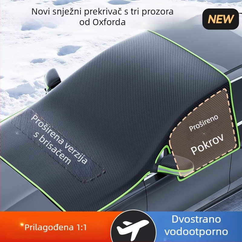 Prednja zaštita od sunca za auto, Oxford platno, ugradbeni sustav, univerzalna prilagodba, zaštita prozora automobila, minimalistički stil