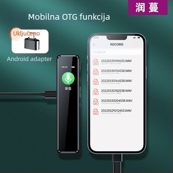 Profesionalni diktafon za poslovne svrhe s 60 sati snimanja, MP3/WAV, USB 2.0, dvostruki ugrađeni mikrofon, snimanje jednim klikom