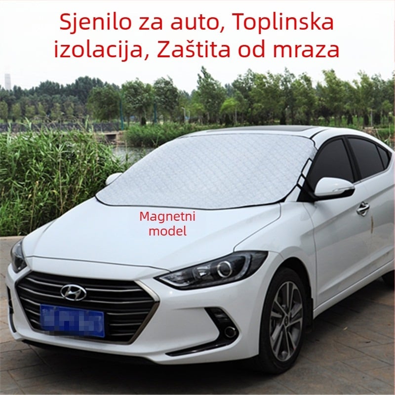 Auto sjenilo za prednje staklo, aluminijski film, montaža usisnim čašicama, univerzalno za Toyota