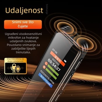 Prijenosni diktofon s HD redukcijom šuma za odvjetnike, 10 sati snimanja