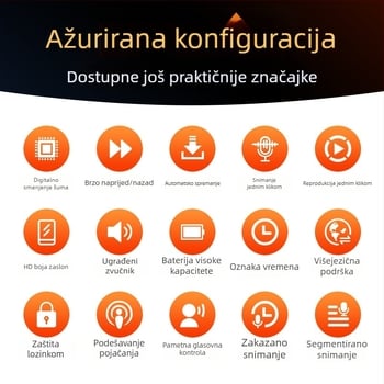 Prijenosni diktofon s HD redukcijom šuma za odvjetnike, 10 sati snimanja