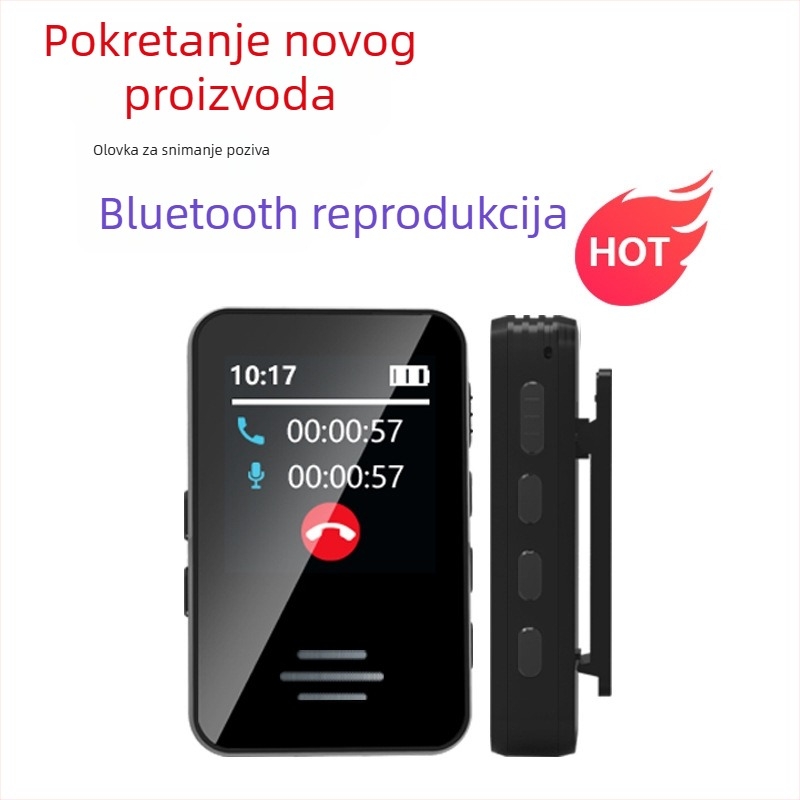 Bluetooth zapisna olovka s klipom i ugrađenim zvučnikom, MP3/WMA formati, 20 sati snimanja, tri mikrofona, USB-C sučelje