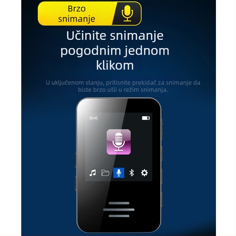 Bluetooth zapisna olovka s klipom i ugrađenim zvučnikom, MP3/WMA formati, 20 sati snimanja, tri mikrofona, USB-C sučelje
