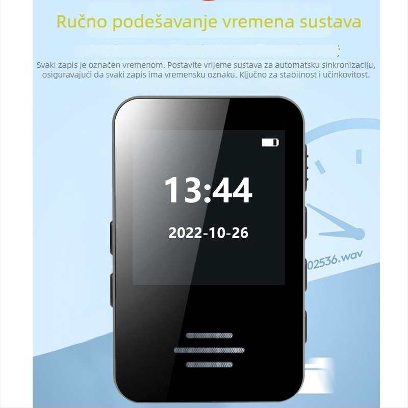 Bluetooth zapisna olovka s klipom i ugrađenim zvučnikom, MP3/WMA formati, 20 sati snimanja, tri mikrofona, USB-C sučelje