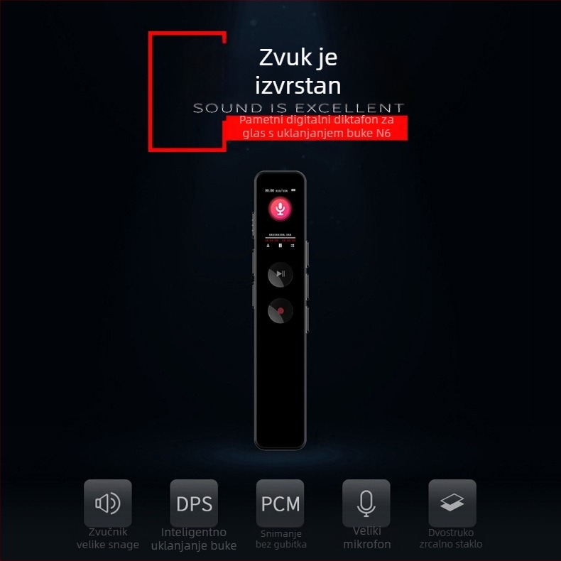 MP3 zapisno pero s kolor TFT zaslonom, HD redukcija šuma, prenosni rekordér za studente i poslovne sastanke