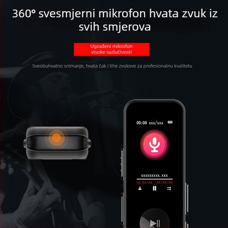 MP3 zapisno pero s kolor TFT zaslonom, HD redukcija šuma, prenosni rekordér za studente i poslovne sastanke