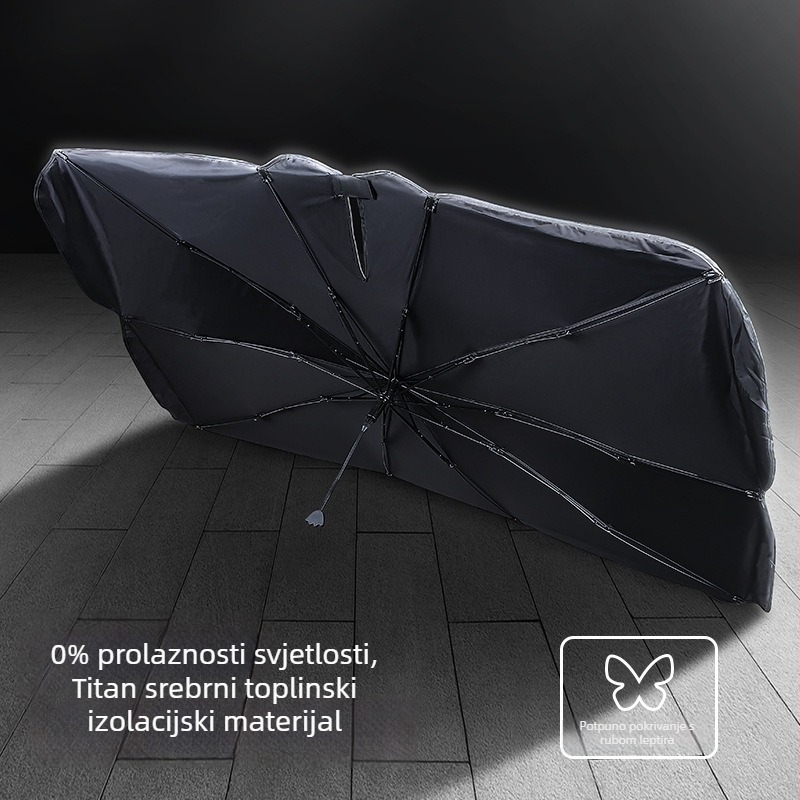Tesla prednje sjenilo za auto, univerzalno, anti-glare, ispis logotipa, licencirana privatna marka