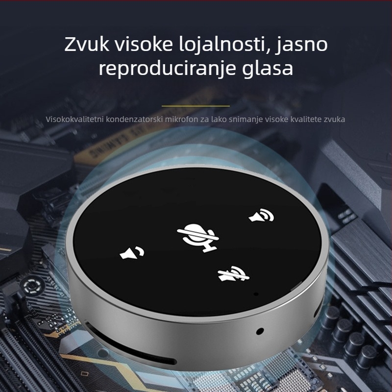 Omnidirekcijski mikrofon za videokonferencije s USB-om za PC/Laptop, Bluetooth 5.0, 60 Hz–15 kHz, SNR ≥60 dB