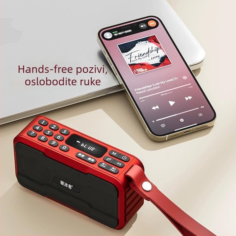 Huibang B08 Bluetooth zvučnik, multifunkcionalno radio, utor za karticu, snažan bas, USB player