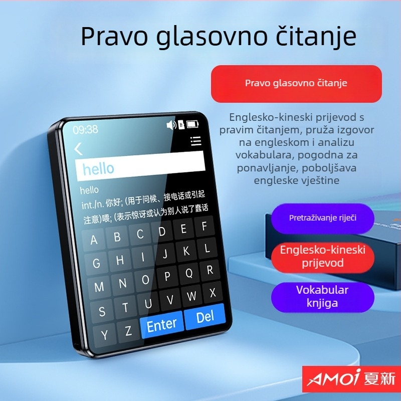 MP3 player Xia Xin X1 Bluetooth HiFi 5.0 s TF kartom, snimanje i FM radio