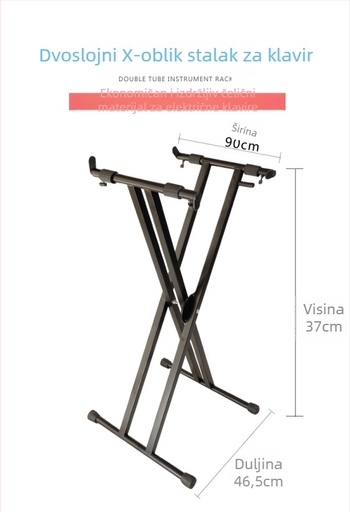 Music Companion okvir za električno klavir, metalna konstrukcija, model 001, za glazbene instrumente