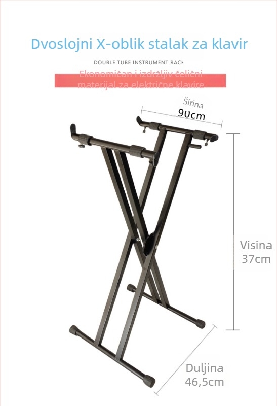 Music Companion okvir za električno klavir, metalna konstrukcija, model 001, za glazbene instrumente