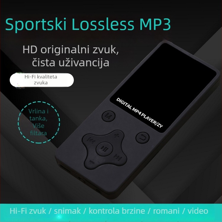 MP4 player s HD zaslonom, AMV video, MP3/WMA zvuk, USB 2.0, podrška TF kartici