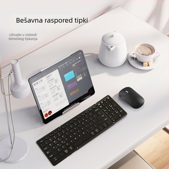 Bežični set tipkovnice i miša, Bluetooth, kompatibilan s više sustava, za mobitele, tablete i prijenosna računala, model B099.