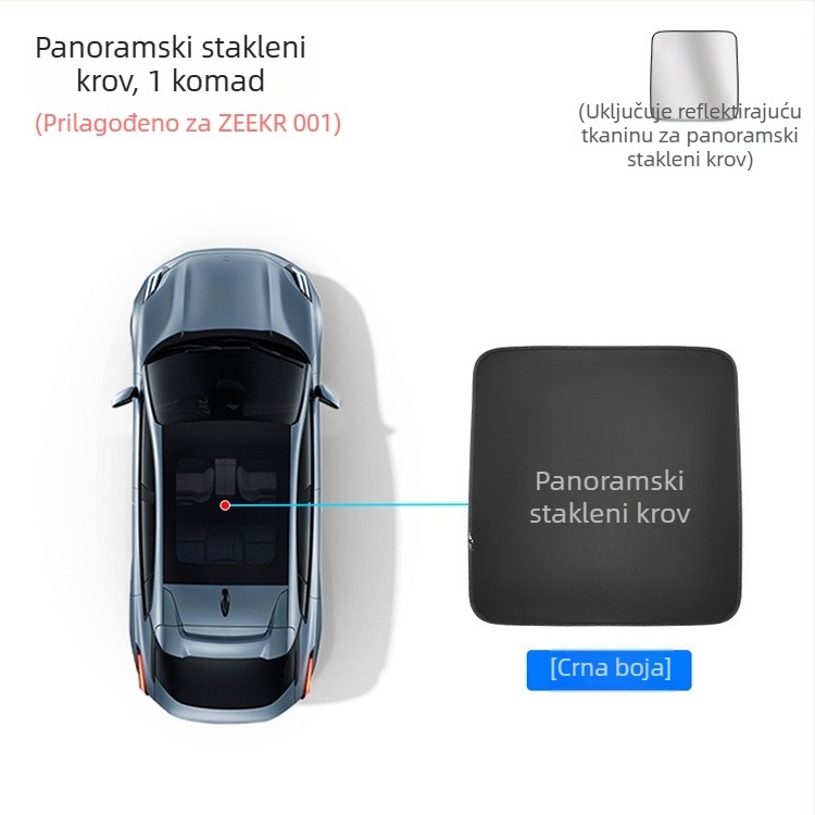 Sjenilo za ZEEKR 001, mrežasti materijal, ugradnja karticom, toplinski izolacijski panel, unutarnja komponenta za prozor (mreža; ugradnja karticom; toplinska izolacija; prozor)