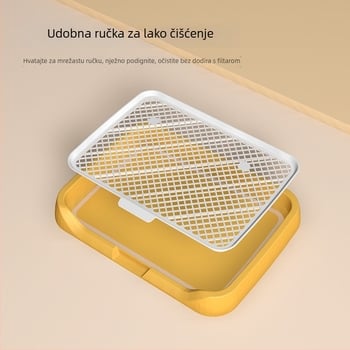 Yunce PP WC za pse – plošni tip, odvojiva kolona, mreža protiv prskanja, lako se čisti