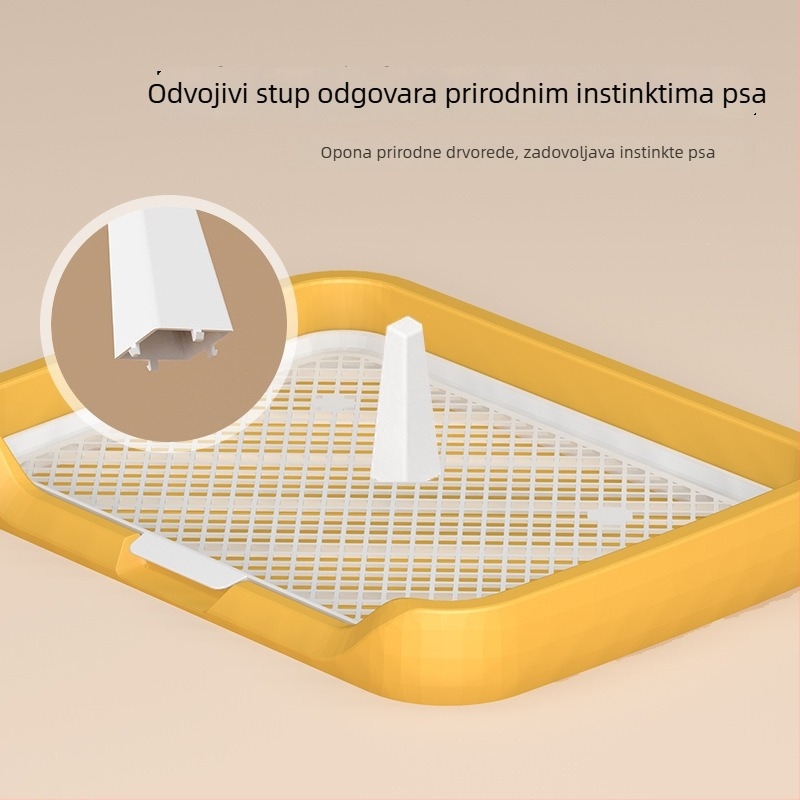 Yunce PP WC za pse – plošni tip, odvojiva kolona, mreža protiv prskanja, lako se čisti
