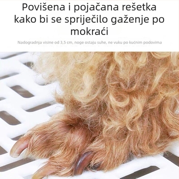 Toalet za kućne ljubimce s uklonjivim posudom za otpad i zaštitom od prskanja