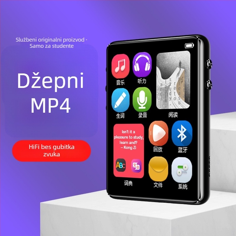 MP3/MP4 player s Bluetoothom, englesko-kinješki rječnik i pretraživanje riječi, studentsko izdanje, podrška TF karti