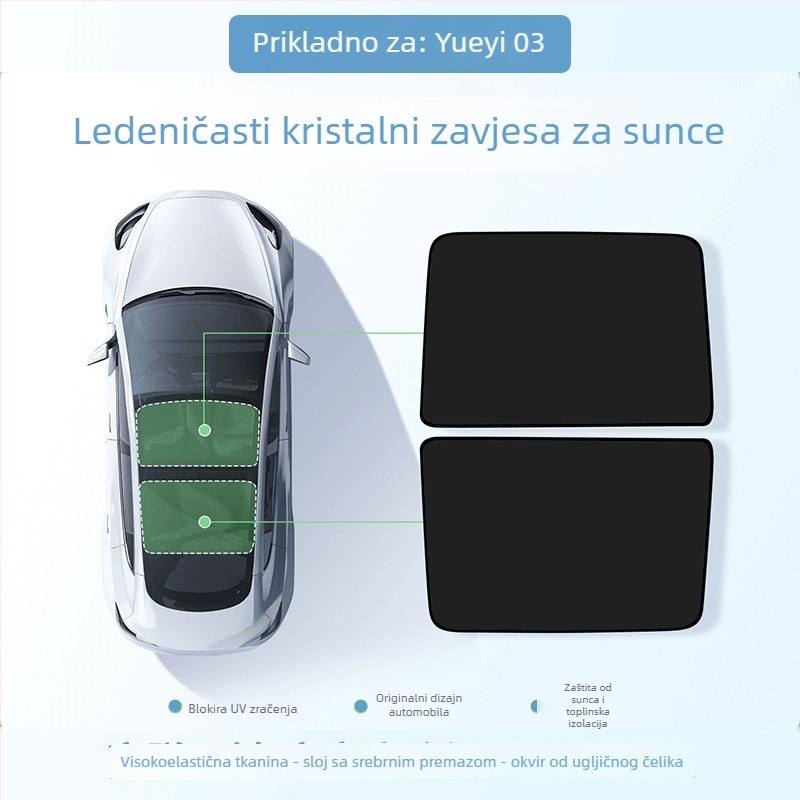 Zavjesa za zaštitu od sunca za Nio L60 panoramsko staklo, mrežasti materijal, ugrađena montaža, prilagodba dostupna, tisak logotipa