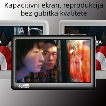 V5 MP4 player s kapacitivnim dodirnim zaslonom, 1080p zaslon, podrška TF kartici, baterija 3200mAh i čitanje elektroničkih knjiga