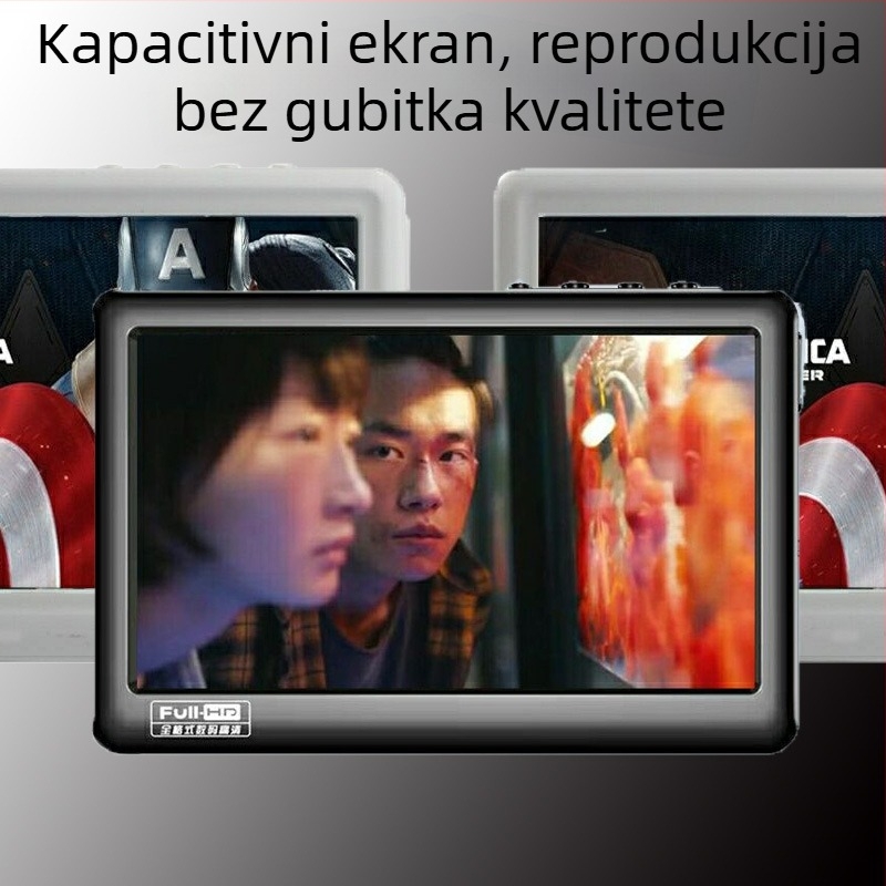 V5 MP4 player s kapacitivnim dodirnim zaslonom, 1080p zaslon, podrška TF kartici, baterija 3200mAh i čitanje elektroničkih knjiga