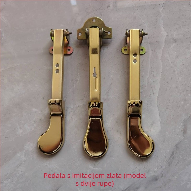 Uspravni pedal za klavir s imitacijom zlata, model s dvije rupe, set klavirskih dodataka