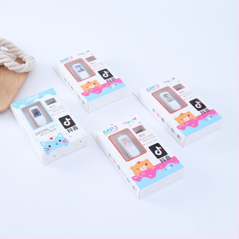 MP3 player s imitacijom Bluetootha za sport, TF kartica utor, integrirani držač za uho, mini animirani MP3 za učenike