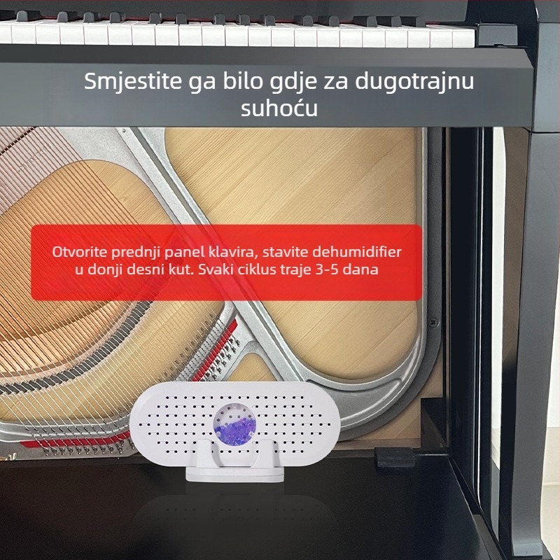 Mini dehumidifikator za klavir – apsorber vlage, otporan na plijesan, reciklirajuća vrećica za dehumidifikaciju za klavire i klavijature